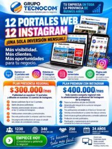Publicidad permanente en 12 portales web
